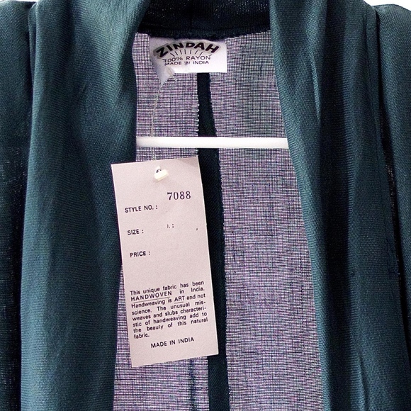 VTG 80's ZINDAH India Handwoven Rayon Blazer - Picture 7 of 7